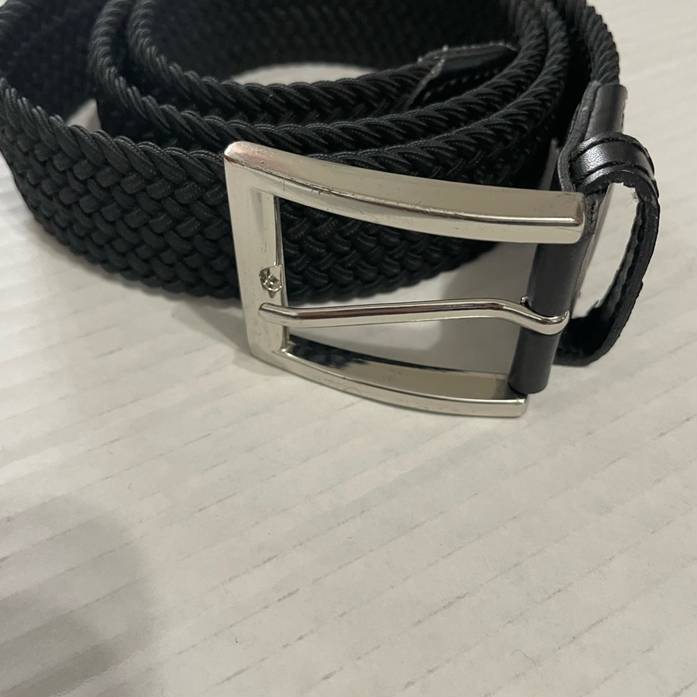 Men's Black Braided Belt